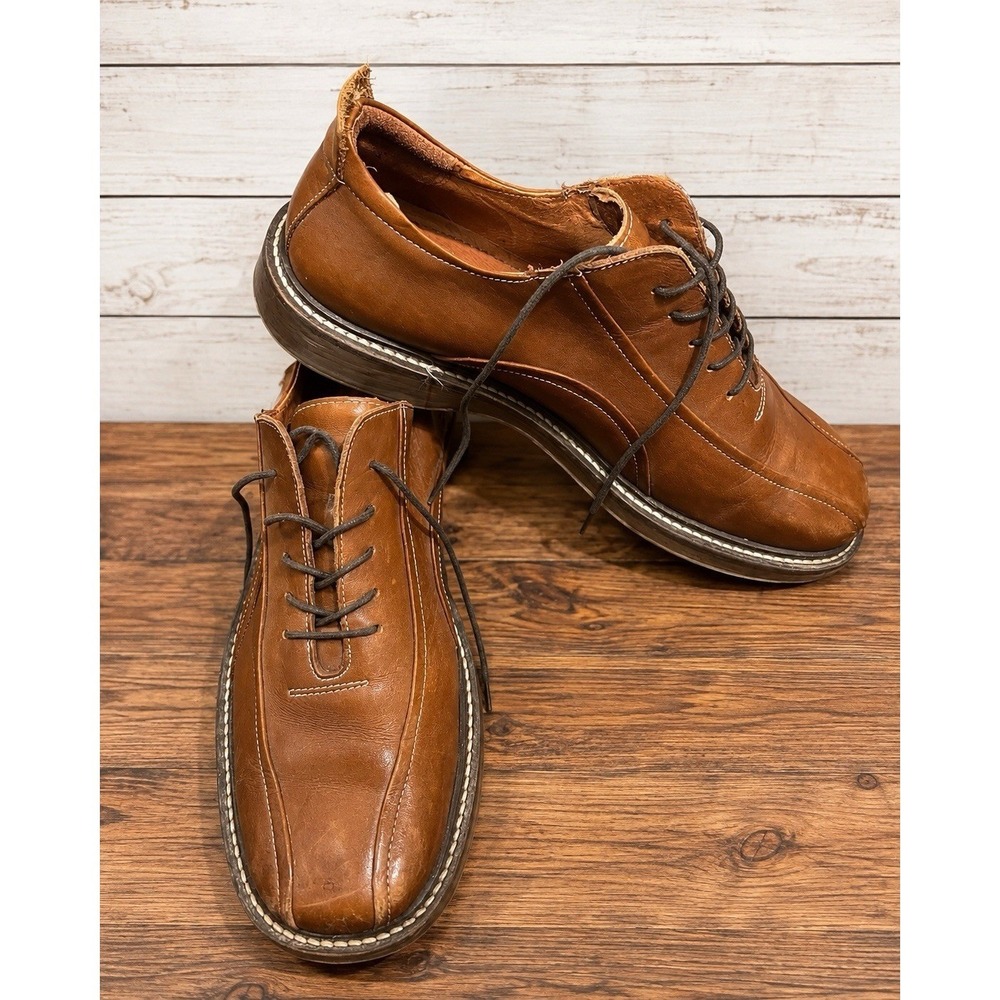 Skechers Collection 1193 Mens 10.5 Brown Leather Square Toe Oxford Dress Shoes